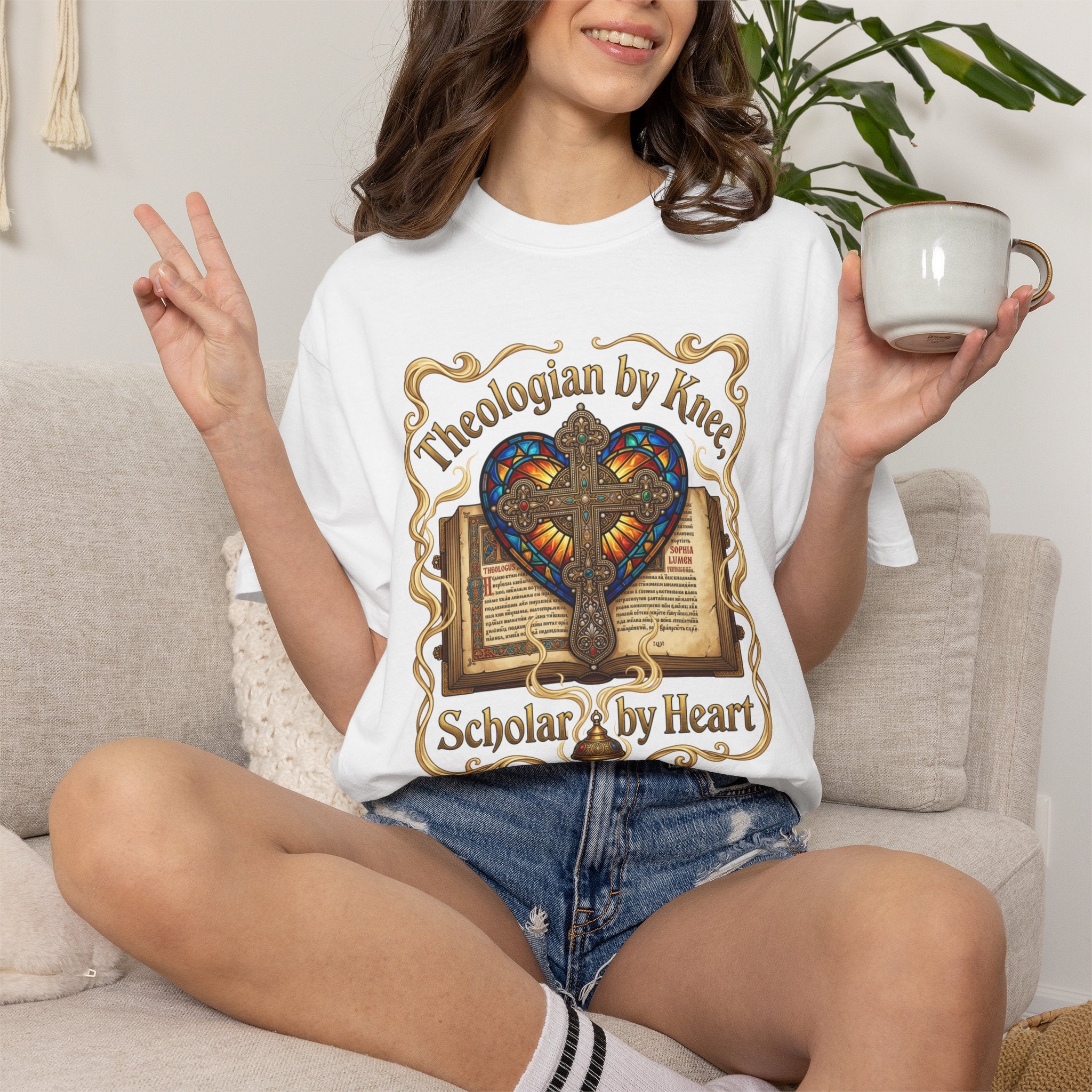 EASTERN ORTHODOX T-Shirt: Theologian by Knee Scholar by Heart
