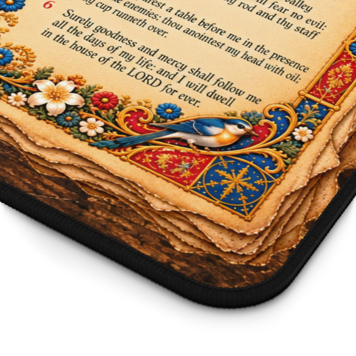 Psalm 23 Illuminated Manuscript Desk Mat