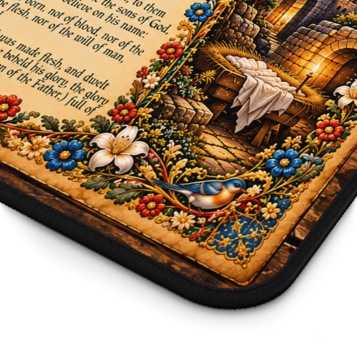 John 1 Illuminated Manuscript Desk Mat