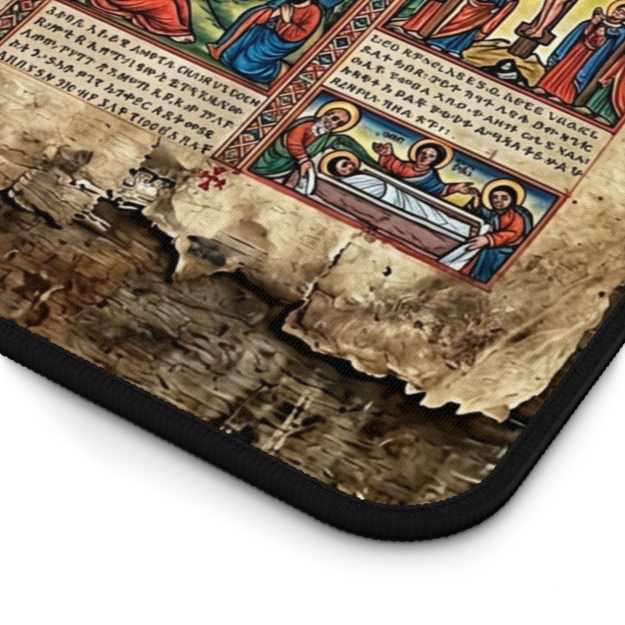 Ancient Ethiopian Papyrus of the Life and Death of Jesus Desk Mat