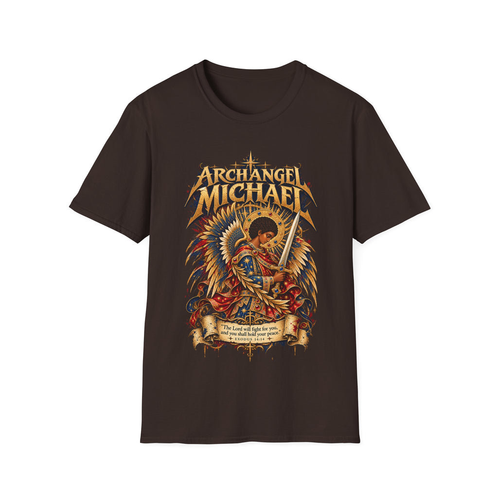 Archangel Michael T-Shirt | Ethiopian Byzantine Angel Art | Exodus 14:14 | Christian Warrior Tee | Bold Faith Gift