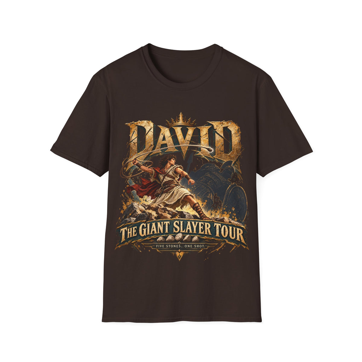 David Giant Slayer Tour T-Shirt | Biblical Concert Tee | David and Goliath Christian Shirt | Vintage Bible Graphic Tee | 1 Samuel 17:47