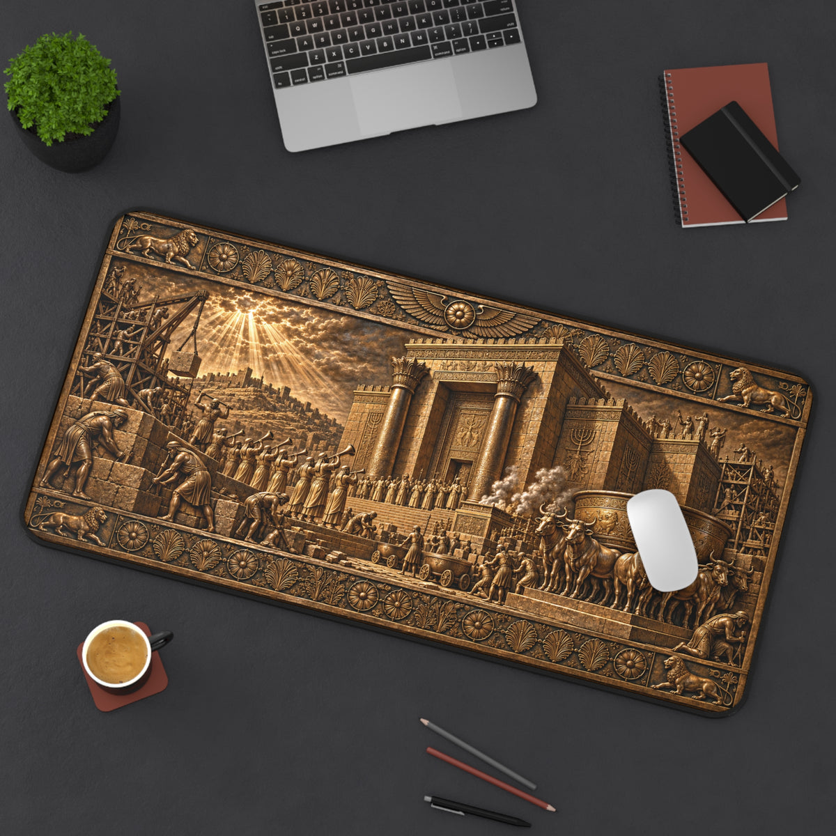Constructing Solomon's Temple, Bronze Relief