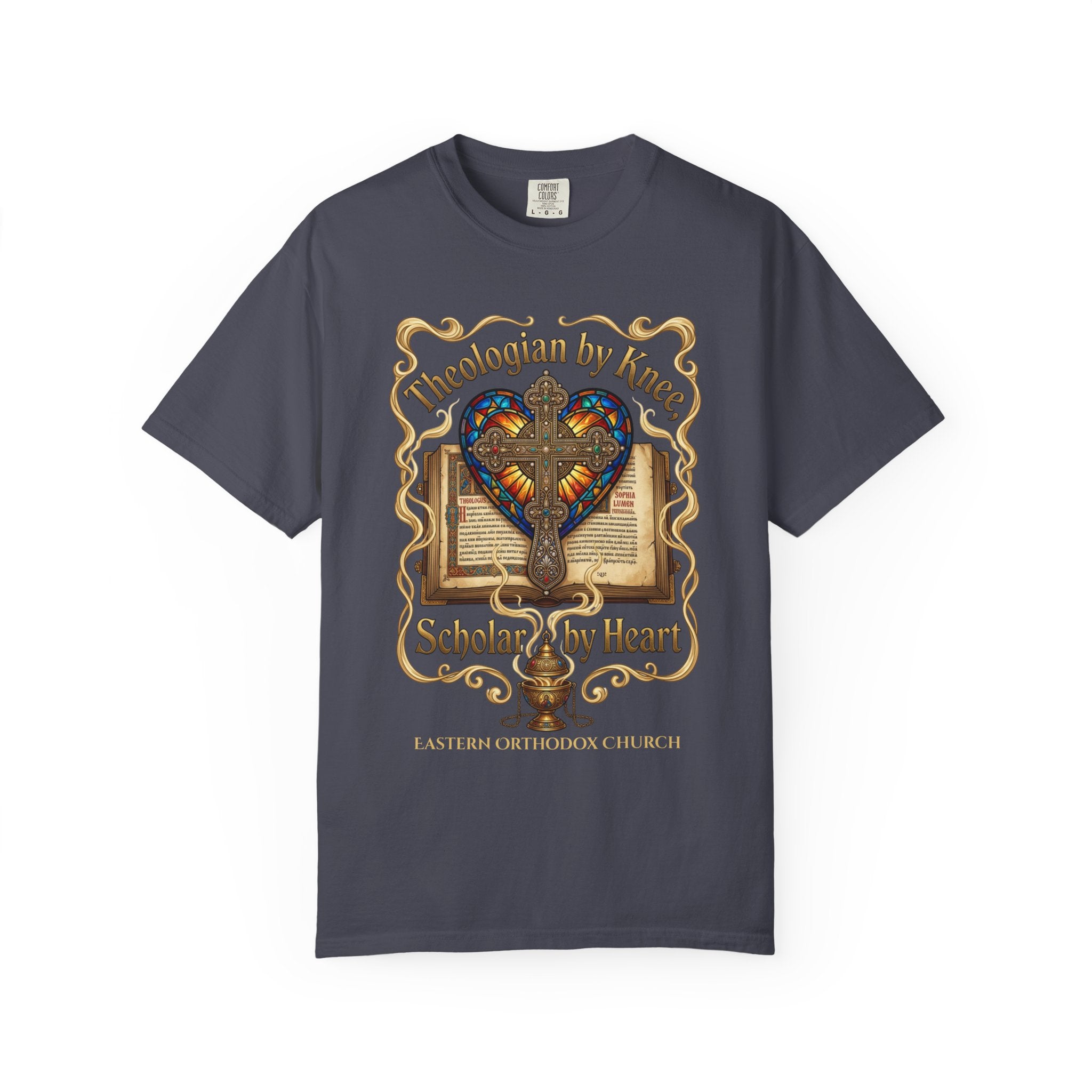 EASTERN ORTHODOX T-Shirt: Theologian by Knee Scholar by Heart