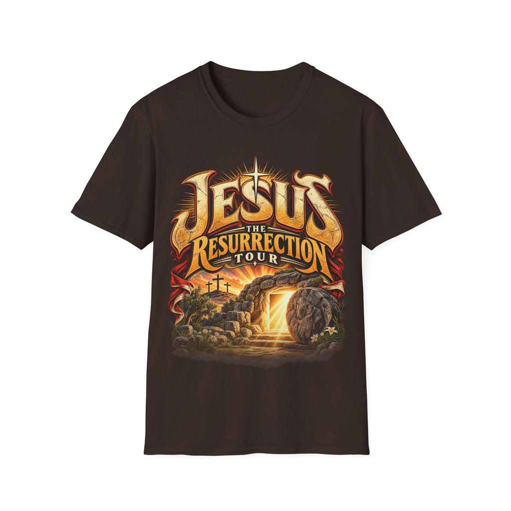 Jesus Resurrection Tour Shirt, Christian Concert Tee, Vintage Bible Graphic T-Shirt, Empty Tomb, He Is Risen, Two Sided Religious Gift