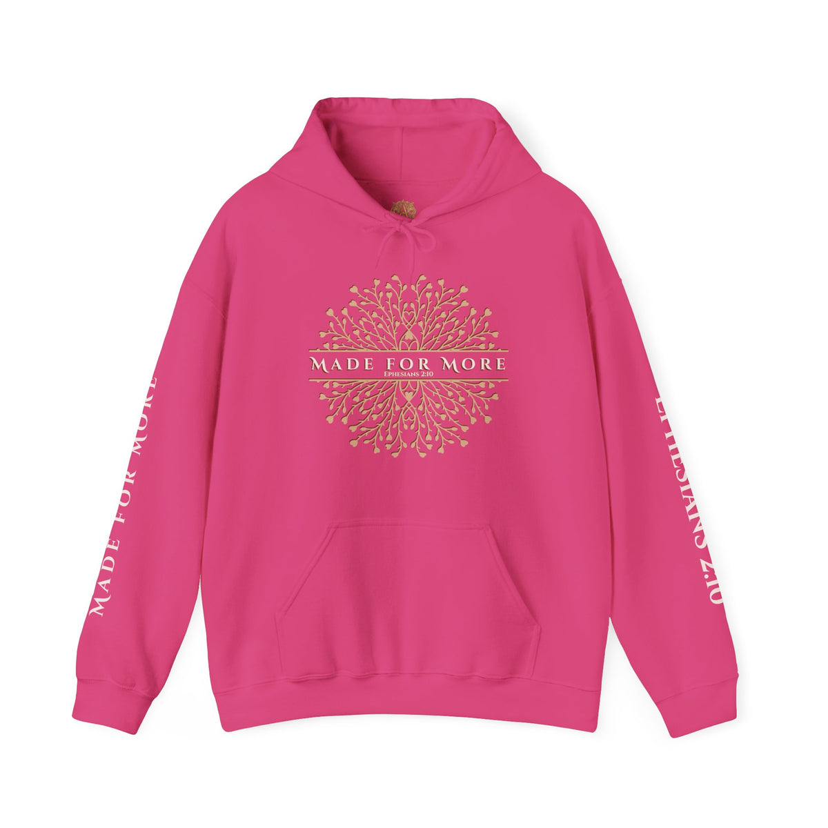 MADE for MORE HOODIE, Christianity Sweatshirt, Ephesians 2:10 Bible Verse Hoodie, Front and Back Design, Christian Gift, Faith Sweatshirt