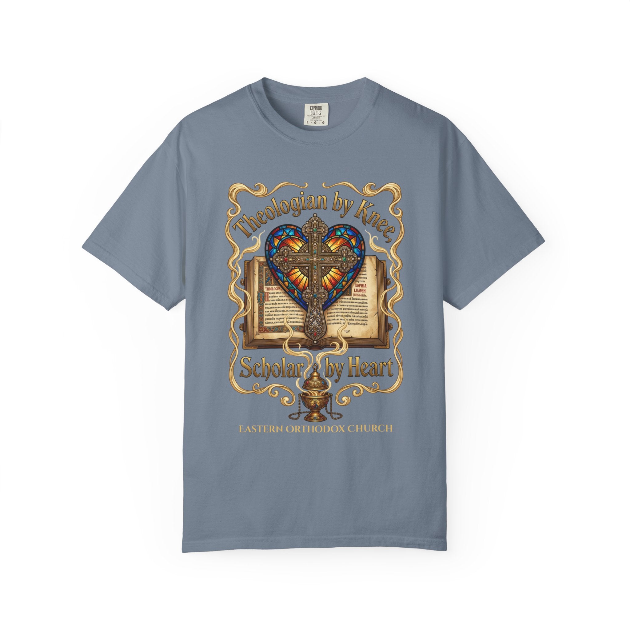 EASTERN ORTHODOX T-Shirt: Theologian by Knee Scholar by Heart
