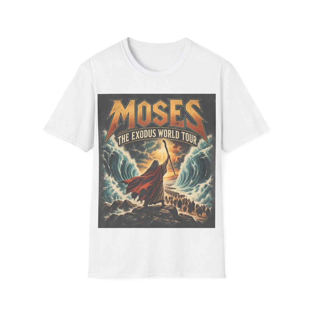 Moses Exodus World Tour T-Shirt | Funny Christian Concert Tee | Bible Inspired Graphic Shirt | Red Sea Parting Religious Gift