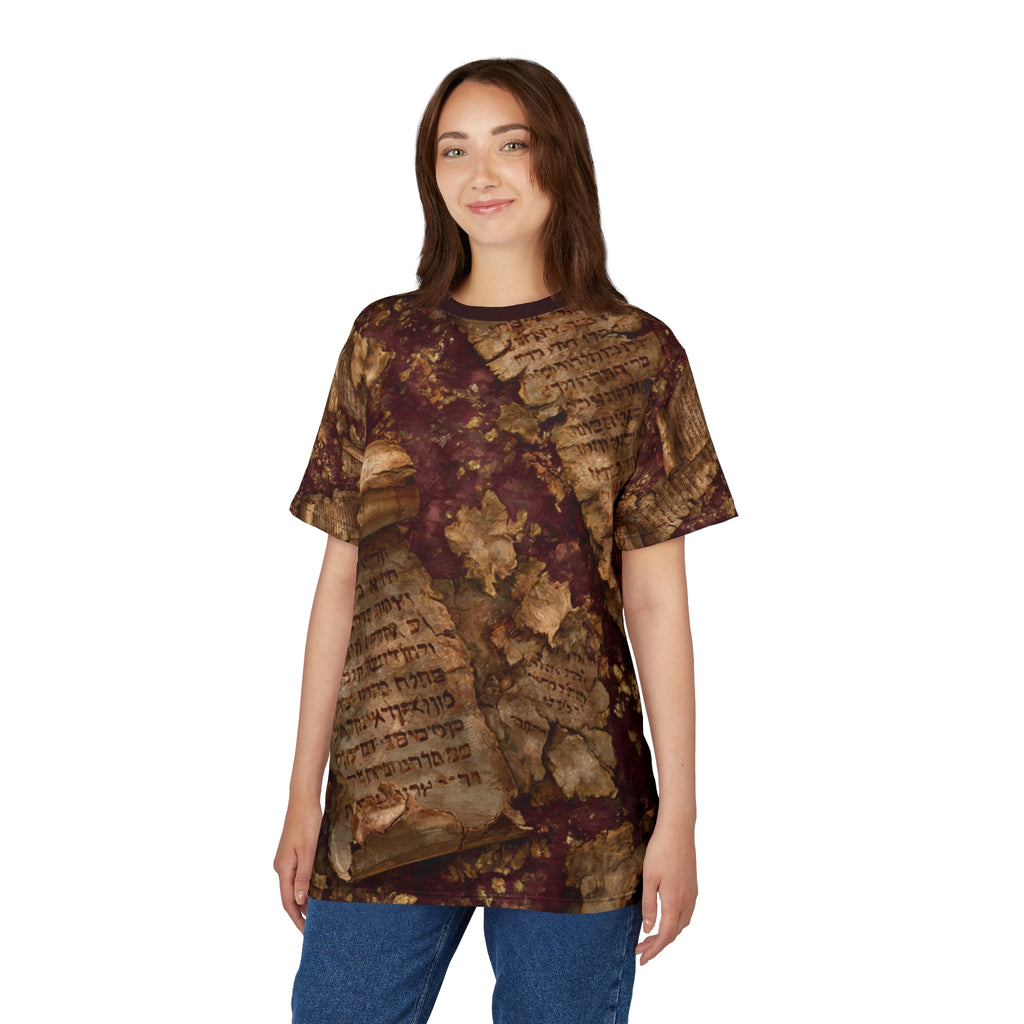 Burgundy Oxblood Dead Sea Scrolls T-Shirt