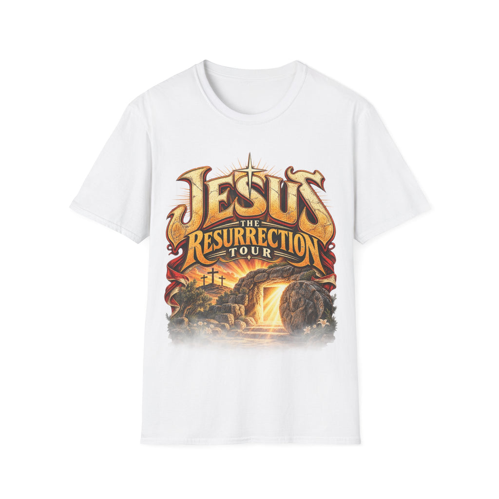 Jesus Resurrection Tour Shirt, Christian Concert Tee, Vintage Bible Graphic T-Shirt, Empty Tomb, He Is Risen, Two Sided Religious Gift