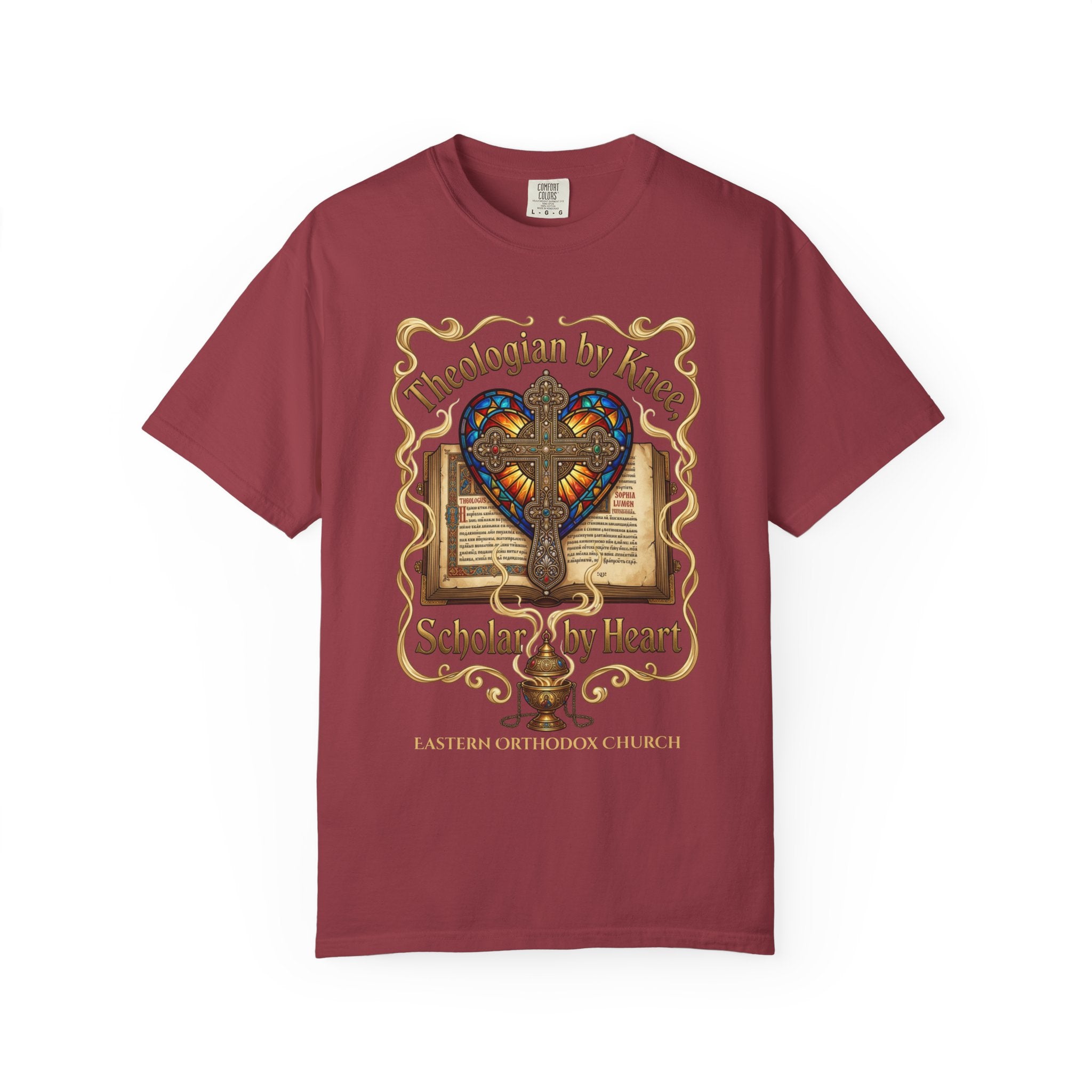 EASTERN ORTHODOX T-Shirt: Theologian by Knee Scholar by Heart