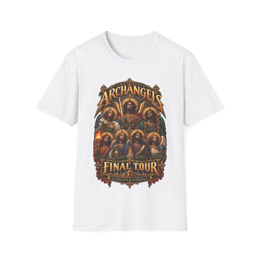 Seven Archangels Final Tour T-Shirt | Byzantine Eastern Orthodox Angel Art | Constantinople Concert Tee | Christian Gift
