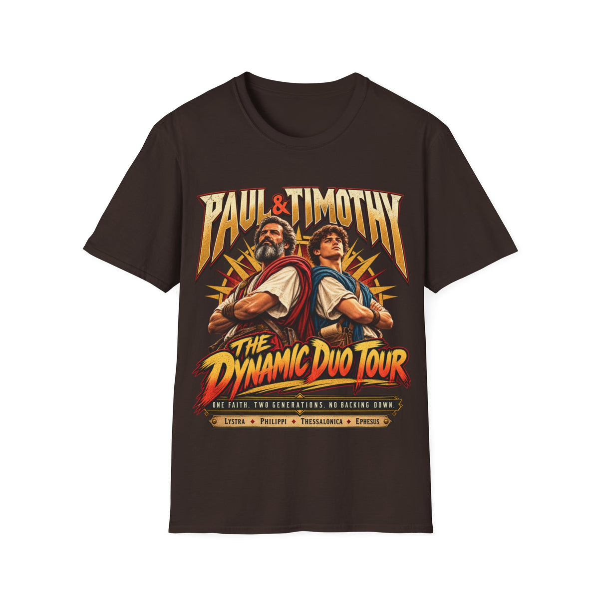 Paul and Timothy Dynamic Duo Tour T-Shirt | Christian Rock Concert Tee | Bible Inspired Graphic Shirt | Faith Gift for Men & Women