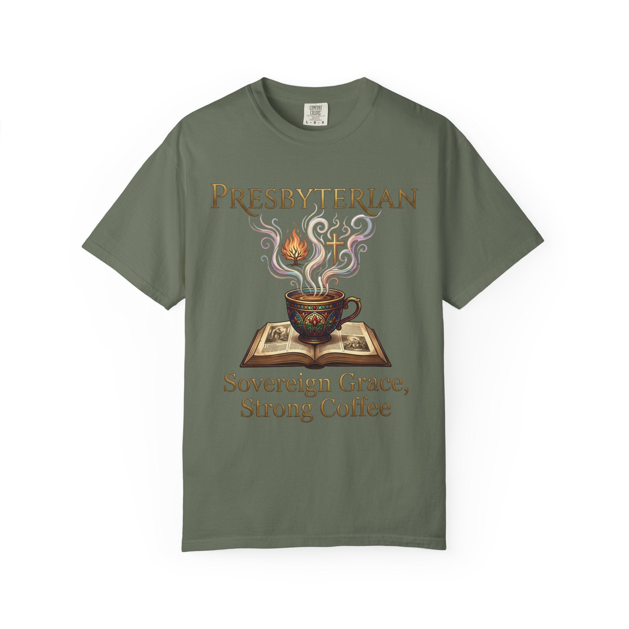 PRESBYTERIAN T-Shirt: Sovereign Grace Strong Coffee