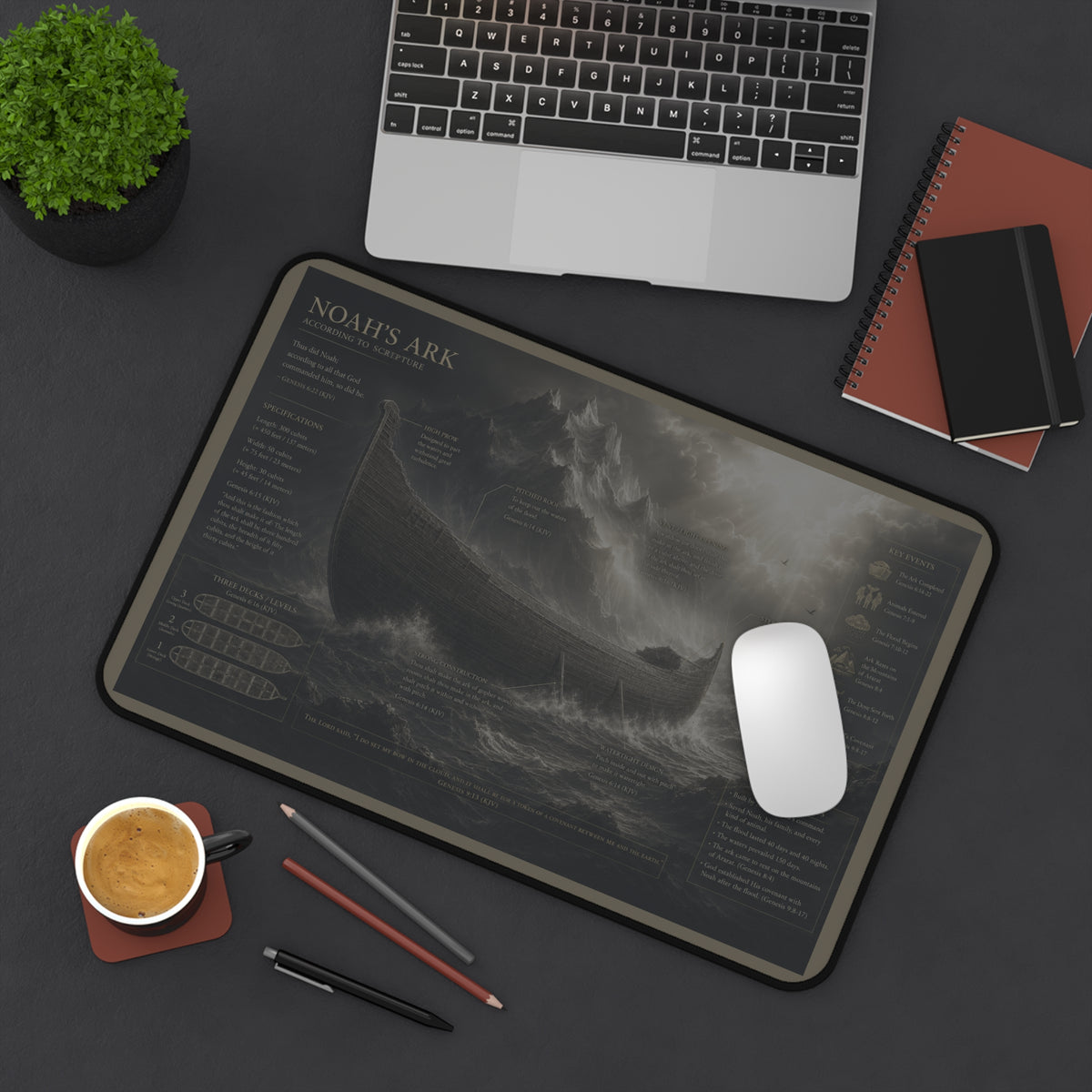 Noah’s Ark Desk Mat - The Flood Begins