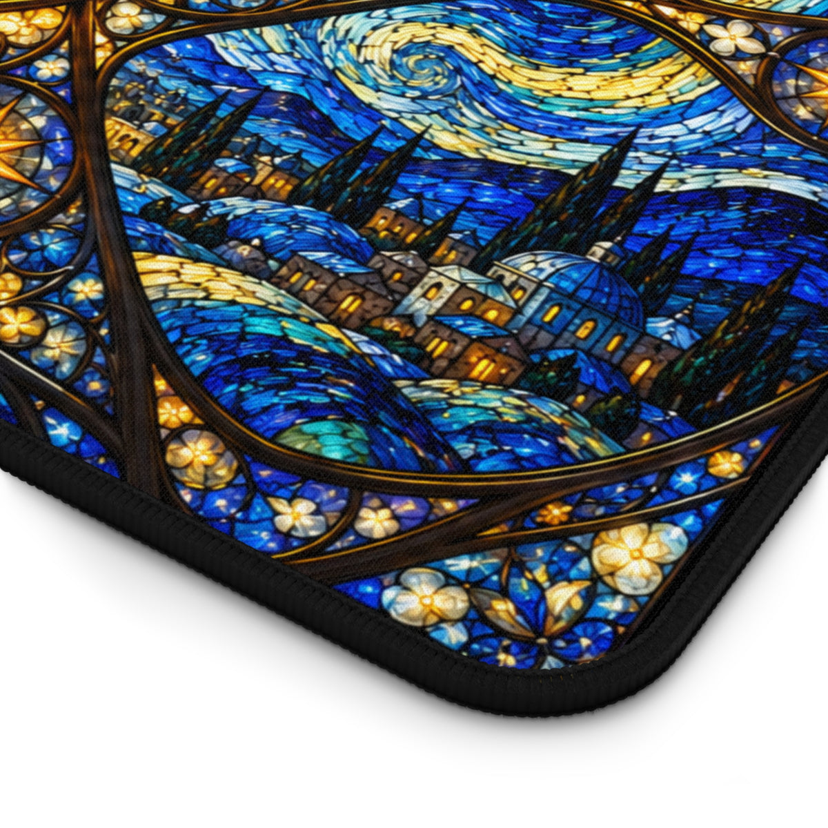 Stained Glass Nativity Desk Mat Traditional