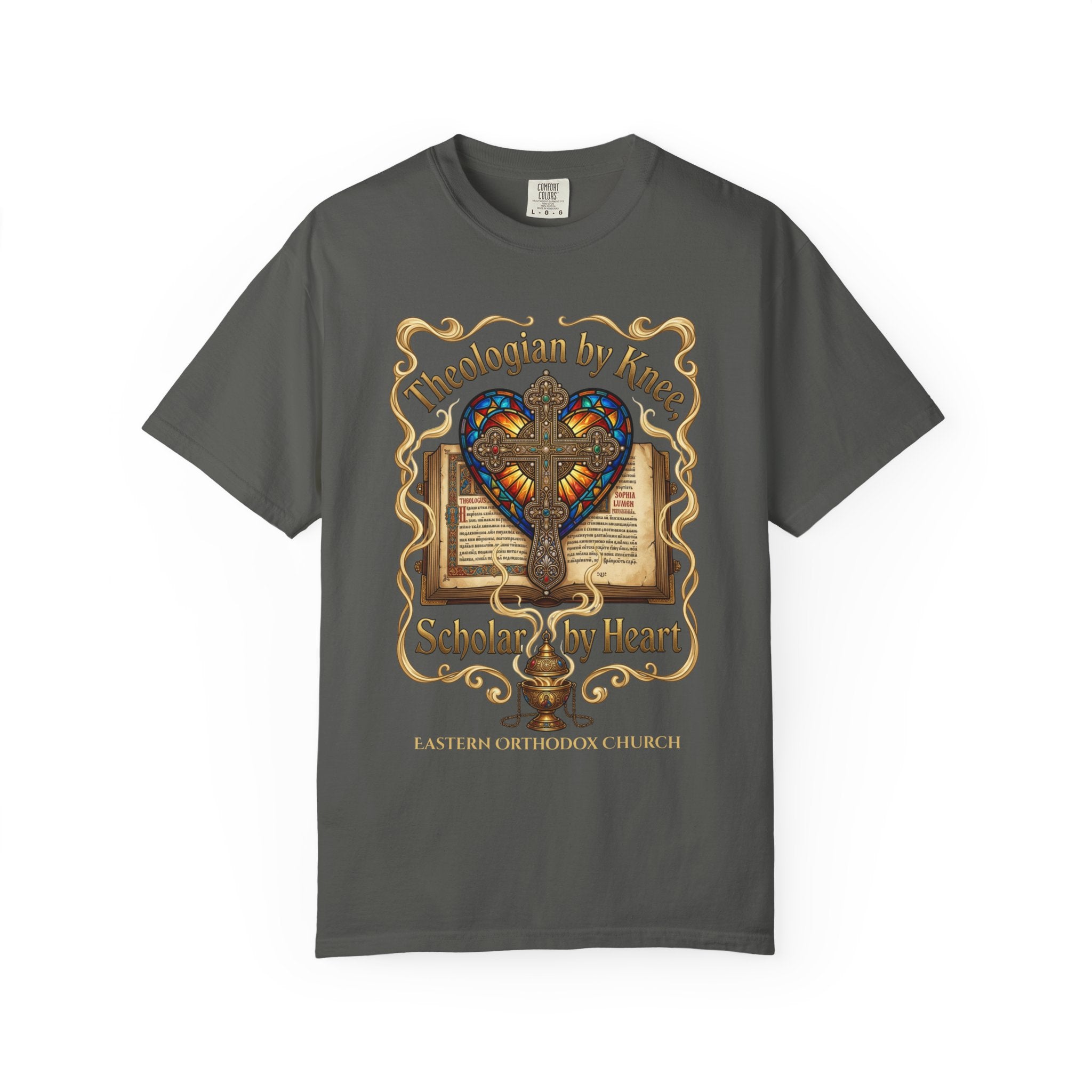 EASTERN ORTHODOX T-Shirt: Theologian by Knee Scholar by Heart