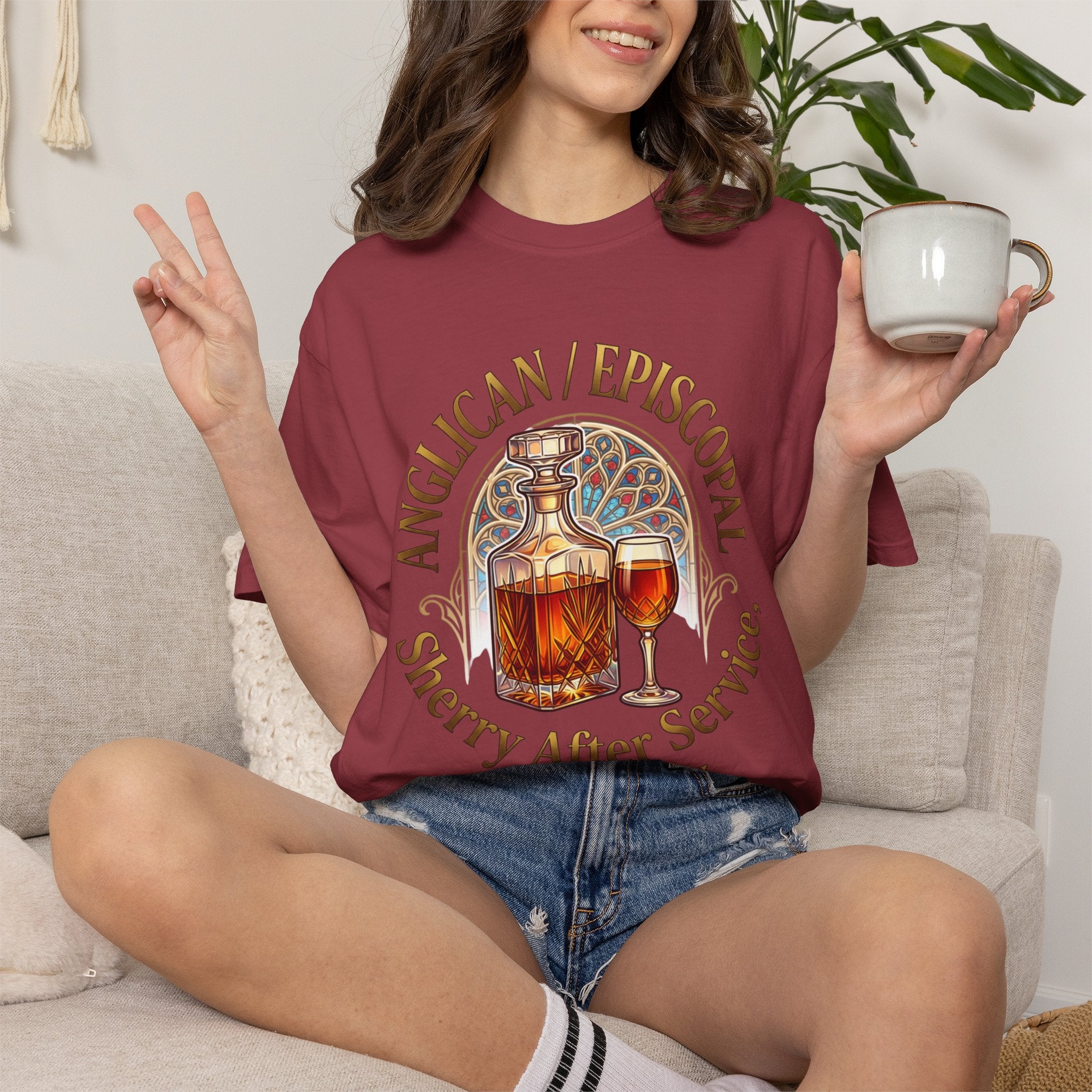 ANGLICAN EPISCOPAL T-Shirt: Sherry After Service Obviously