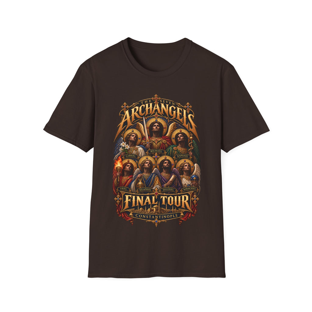 Seven Archangels Final Tour T-Shirt | Byzantine Eastern Orthodox Angel Art | Constantinople Concert Tee | Christian Gift