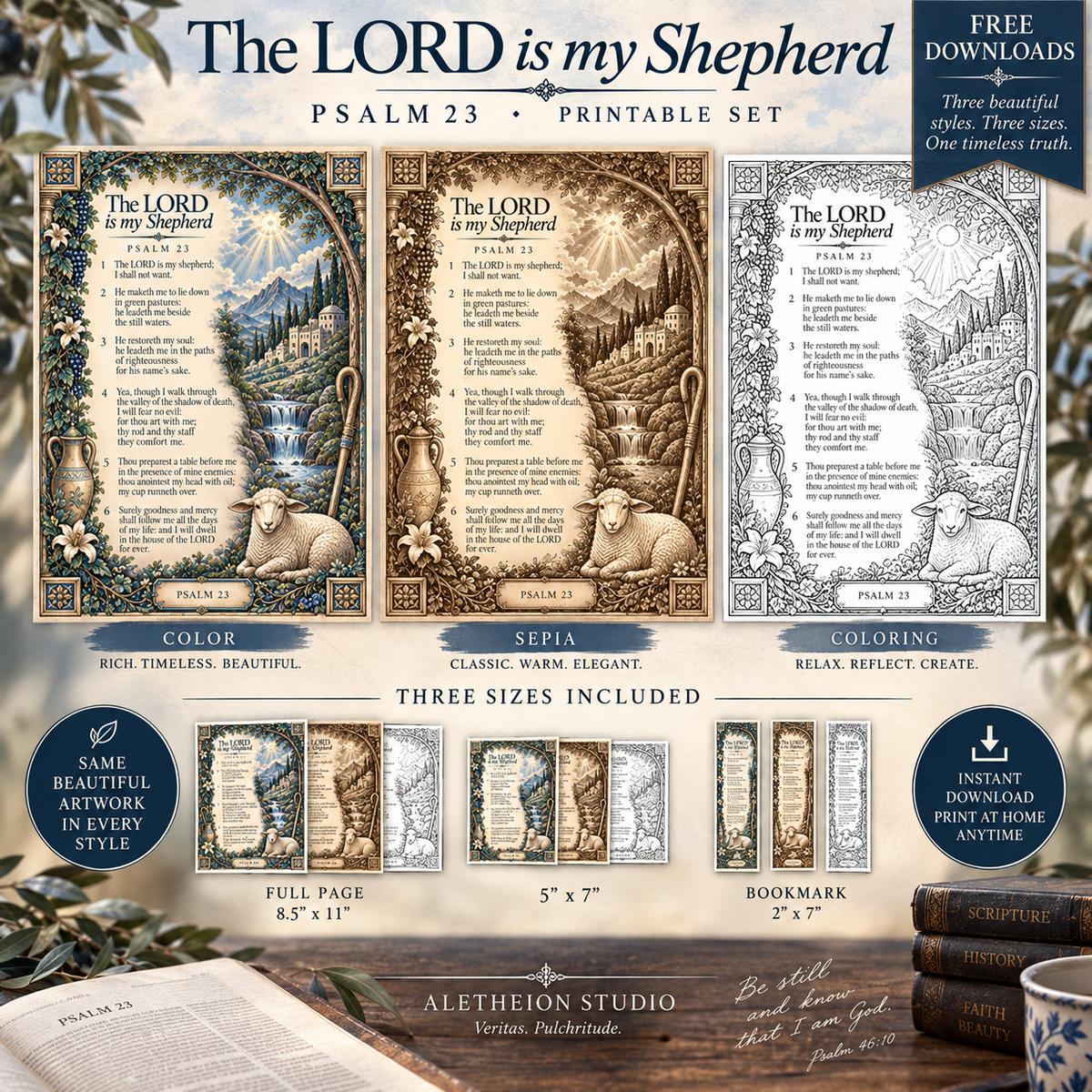 23rd Psalm - FREE Printables