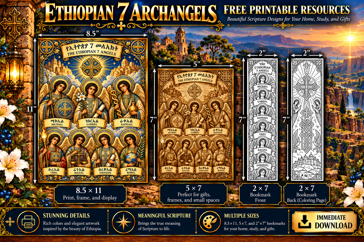 Ethiopian 7 Archangels - FREE Printables